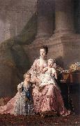 Allan Ramsay Charlotte of Mecklenburg-Strelitz with two of her children Spain oil painting artist